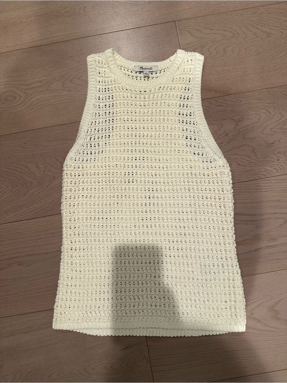 Madewell Cream Crocheted Tank Top